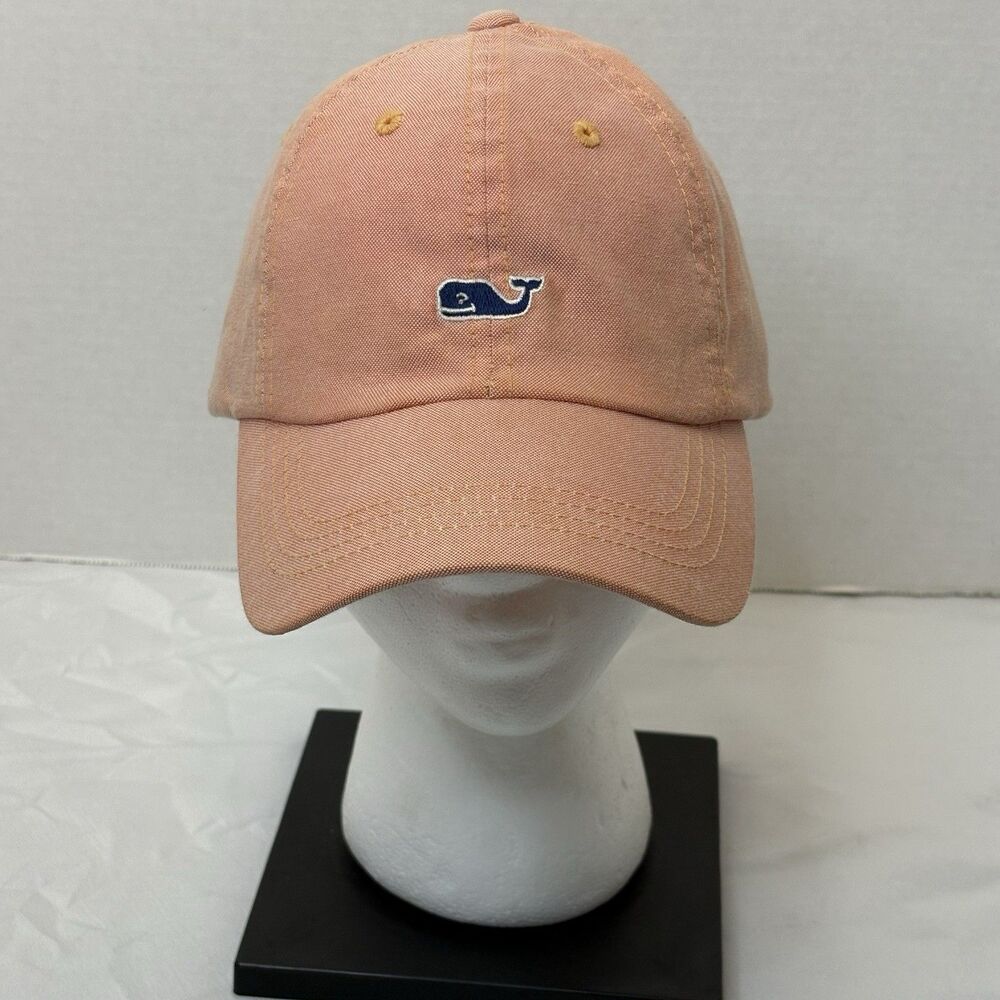 Vineyard Vines Strapback Hat Adult One Size Pink Whale Logo Adjustable Cap